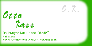 otto kass business card